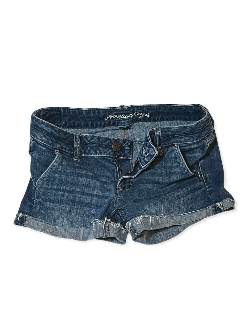 American Eagle Low Rise Cuffed Denim Shorts - Size 6